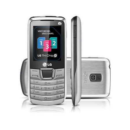 Celular LG A290 Tri Chip com Câmera 1.3MP, Bluetooth - Prata
